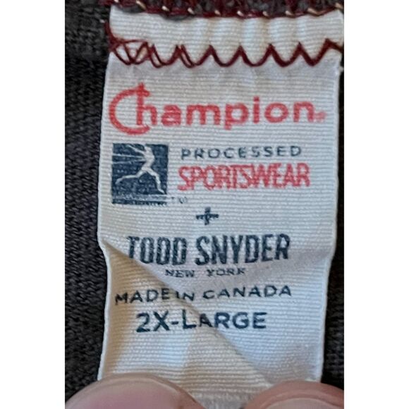 Vintage Todd Snyder x Champion Gray Single Stitch Tiger T Shirt Tee  Mens Sz 2XL - Picture 4 of 11